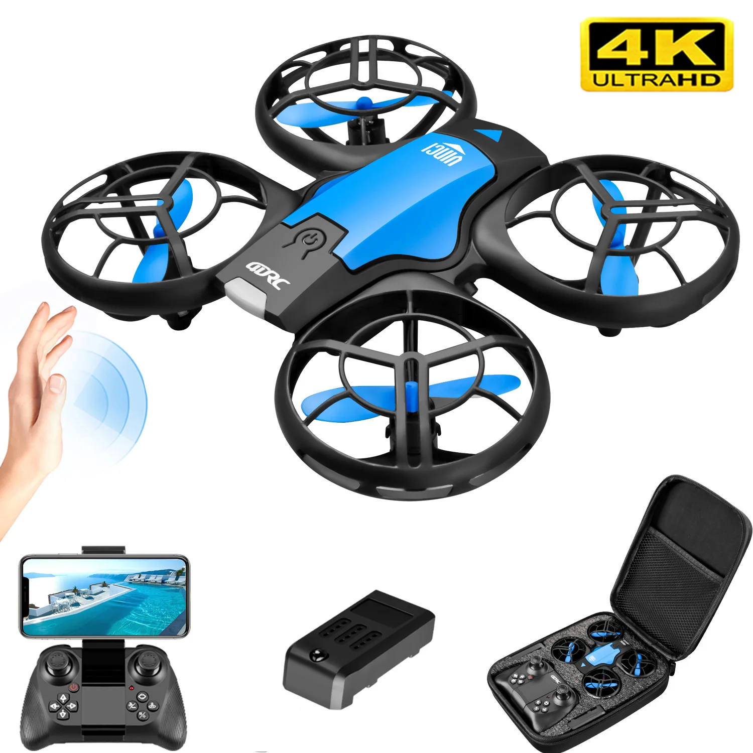 Drone Camera Professional - V8 Neue Mini-Drohne 4K Professionelle HD